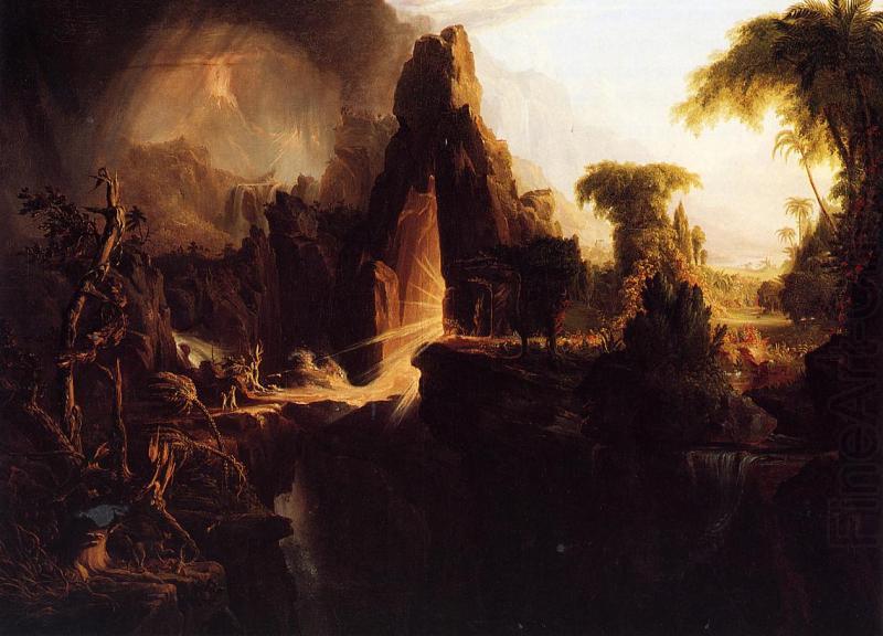 Expulsion from Garden of Eden, Thomas Cole